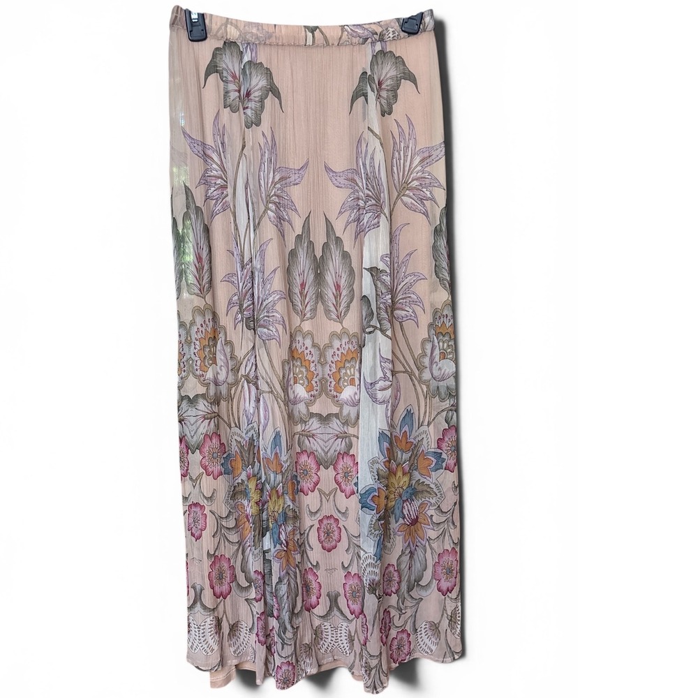 Soft Surroundings Jazmin Boho Art Nouveau Chiffon Maxi Skirt XS / Small - Picture 2 of 10